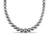 Outlet 🎉 10-12 MM Platinum Tahitian Cultured Pearl Necklace With 14K White Gold Ball Clasp by Belk & Co. ⌛