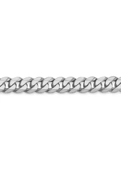Budget ๐ Mens 14K White Gold 5.75 Millimeter Beveled Curb Chain Bracelet by Belk & Co. ๐