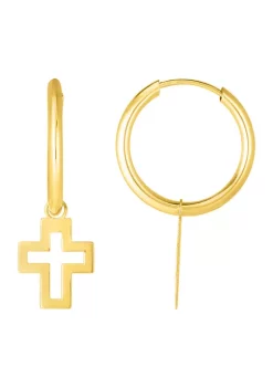 Promo ❤️ Endless Hoop Cross Earrings by Belk & Co. 💯