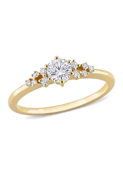 Top 10 😍 1/2 CT TDW Diamond Cluster Ring in 10k Yellow Gold by Belk & Co. ⭐