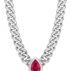 Budget 🎉 Lab Created 1.15 ct. t.g.w. Created Ruby Chain Necklace in Sterling Silver by Belk & Co. 🧨