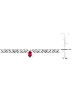 Budget 🎉 Lab Created 1.15 ct. t.g.w. Created Ruby Chain Necklace in Sterling Silver by Belk & Co. 🧨 -DealsBelk & Co. Store Belk 30196