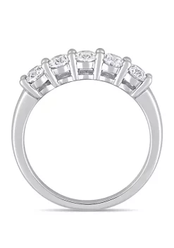 Buy 🥰 1 ct. t.w. Oval Cut Diamond Semi Eternity Band in 14k White Gold by Belk & Co. 🎉 -DealsBelk & Co. Store Belk 30233