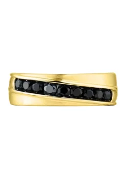Outlet ๐ 3/4 ct. t.w. Diamond Gents Ring in 10K Yellow Gold by Belk & Co. โ๏ธ