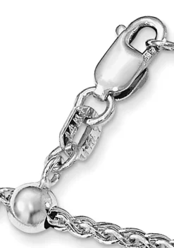 Coupon 🔔 14K White Gold Adjustable 1.6 Millimeter Semi Solid Spiga Chain by Belk & Co. 🎉 -DealsBelk & Co. Store Belk 30260