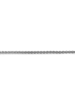 Coupon 🔔 14K White Gold Adjustable 1.6 Millimeter Semi Solid Spiga Chain by Belk & Co. 🎉 -DealsBelk & Co. Store Belk 30261