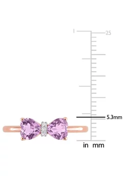 Brand new 😍 4/5 ct. t.g.w. Amethyst and Diamond Accent Bow Ring in 10K Rose Gold by Belk & Co. 😀 8 Brand new 😍 4/5 ct. t.g.w. Amethyst and Diamond Accent Bow Ring in 10K Rose Gold by Belk & Co. 😀 -DealsBelk & Co. Store Belk 30264