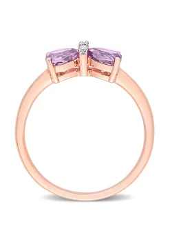 Brand new 😍 4/5 ct. t.g.w. Amethyst and Diamond Accent Bow Ring in 10K Rose Gold by Belk & Co. 😀 10 Brand new 😍 4/5 ct. t.g.w. Amethyst and Diamond Accent Bow Ring in 10K Rose Gold by Belk & Co. 😀 -DealsBelk & Co. Store Belk 30265