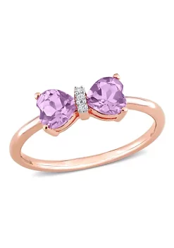 Brand new 😍 4/5 ct. t.g.w. Amethyst and Diamond Accent Bow Ring in 10K Rose Gold by Belk & Co. 😀 11 Brand new 😍 4/5 ct. t.g.w. Amethyst and Diamond Accent Bow Ring in 10K Rose Gold by Belk & Co. 😀 -DealsBelk & Co. Store Belk 30266
