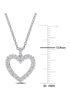 Budget ✨ 3/5 ct. t.w. Created Moissanite Open Heart Pendant with Chain in Sterling Silver by Belk & Co. 😉 6 Budget ✨ 3/5 ct. t.w. Created Moissanite Open Heart Pendant with Chain in Sterling Silver by Belk & Co. 😉 -DealsBelk & Co. Store Belk 30278