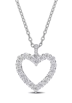 Budget ✨ 3/5 ct. t.w. Created Moissanite Open Heart Pendant with Chain in Sterling Silver by Belk & Co. 😉 9 Budget ✨ 3/5 ct. t.w. Created Moissanite Open Heart Pendant with Chain in Sterling Silver by Belk & Co. 😉 -DealsBelk & Co. Store Belk 30281