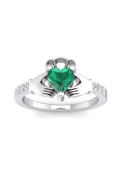 Hot Sale โ Lab Created 1cttw Heart Shape Created Emerald and Diamond Claddagh Ring In Sterling Silver by Belk & Co. ๐งจ 11 Hot Sale โ Lab Created 1cttw Heart Shape Created Emerald and Diamond Claddagh Ring In Sterling Silver by Belk & Co. ๐งจ -DealsBelk & Co. Store Belk 30288