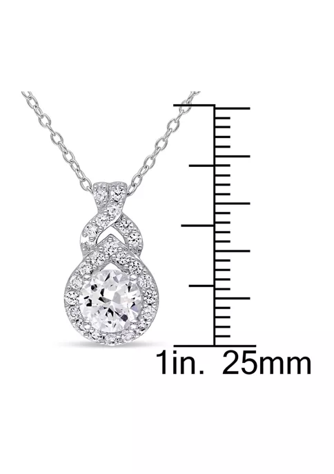 Outlet ๐ Lab Created 1.8 CT TGW Created White Sapphire Teardrop Halo Necklace in Sterling Silver by Belk & Co. ๐ฏ 2 Outlet ๐ Lab Created 1.8 CT TGW Created White Sapphire Teardrop Halo Necklace in Sterling Silver by Belk & Co. ๐ฏ - Image 2