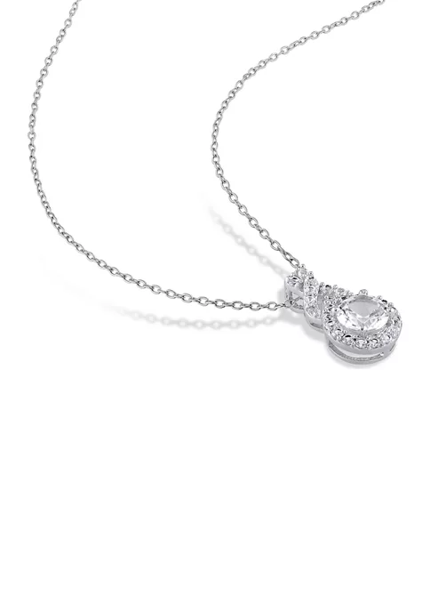 Outlet ๐ Lab Created 1.8 CT TGW Created White Sapphire Teardrop Halo Necklace in Sterling Silver by Belk & Co. ๐ฏ 3 Outlet ๐ Lab Created 1.8 CT TGW Created White Sapphire Teardrop Halo Necklace in Sterling Silver by Belk & Co. ๐ฏ - Image 3
