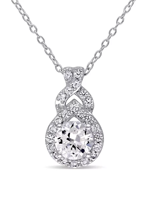 Outlet ๐ Lab Created 1.8 CT TGW Created White Sapphire Teardrop Halo Necklace in Sterling Silver by Belk & Co. ๐ฏ 5 Outlet ๐ Lab Created 1.8 CT TGW Created White Sapphire Teardrop Halo Necklace in Sterling Silver by Belk & Co. ๐ฏ - Image 5