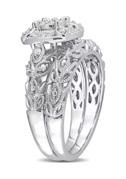 Cheapest ๐ 1/5 CT TW Diamond Vintage Bridal Set in Sterling Silver by Belk & Co. โ๏ธ 8 Cheapest ๐ 1/5 CT TW Diamond Vintage Bridal Set in Sterling Silver by Belk & Co. โ๏ธ -DealsBelk & Co. Store Belk 303