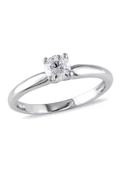 Brand new ✨ 1/2 CT TW Diamond Solitaire Ring in 14k White Gold by Belk & Co. 🎁 -DealsBelk & Co. Store Belk 30307
