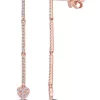 Outlet 🔥 1/5 ct. t.w. Diamond Linear Drop Earrings in 14K Rose Gold by Belk & Co. 🌟