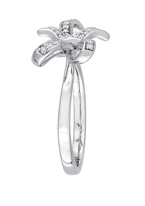 New 😍 Diamond Bow Ring in 10K White Gold by Belk & Co. 🎉 2 New 😍 Diamond Bow Ring in 10K White Gold by Belk & Co. 🎉 - Image 2