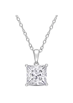 Deals 🥰 Lab Created 3 ct. t.g.w. Created Moissanite Solitaire Pendant with Chain in Sterling Silver by Belk & Co. 🎁