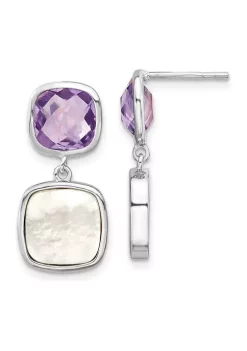 Buy 🌟 7.36 ct. t.w. Amethyst and 👩 Mother of Pearl Dangle Earrings in Rhodium-Plated Sterling Silver by Belk & Co. 😍 5 Buy 🌟 7.36 ct. t.w. Amethyst and 👩 Mother of Pearl Dangle Earrings in Rhodium-Plated Sterling Silver by Belk & Co. 😍 -DealsBelk & Co. Store Belk 30375