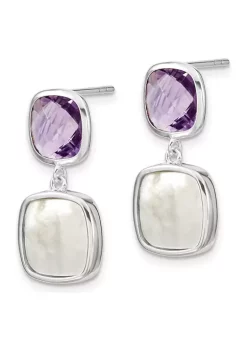 Buy 🌟 7.36 ct. t.w. Amethyst and 👩 Mother of Pearl Dangle Earrings in Rhodium-Plated Sterling Silver by Belk & Co. 😍 7 Buy 🌟 7.36 ct. t.w. Amethyst and 👩 Mother of Pearl Dangle Earrings in Rhodium-Plated Sterling Silver by Belk & Co. 😍 -DealsBelk & Co. Store Belk 30377