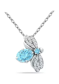 Wholesale ๐ 1.5 ct. t.w. Blue and White Topaz Bee Necklace, Sterling Silver by Belk & Co. ๐ฅฐ