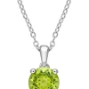 New 😍 1.50 ct. t.g.w. Peridot Solitaire Pendant with Chain in Sterling Silver by Belk & Co. ⭐
