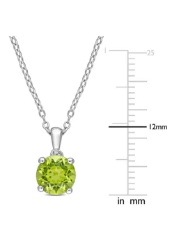 New 😍 1.50 ct. t.g.w. Peridot Solitaire Pendant with Chain in Sterling Silver by Belk & Co. ⭐ -DealsBelk & Co. Store Belk 30398