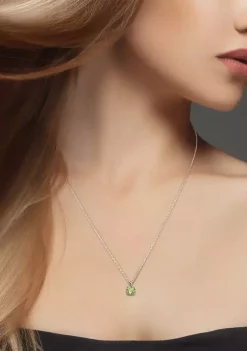New 😍 1.50 ct. t.g.w. Peridot Solitaire Pendant with Chain in Sterling Silver by Belk & Co. ⭐ -DealsBelk & Co. Store Belk 30401