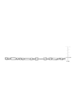 New 😉 Sterling Silver 6mm Figaro Chain Bracelet, 9" by Belk & Co. 😍 -DealsBelk & Co. Store Belk 30405