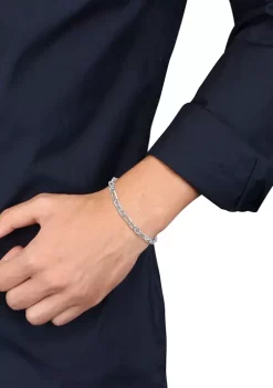 New 😉 Sterling Silver 6mm Figaro Chain Bracelet, 9" by Belk & Co. 😍 -DealsBelk & Co. Store Belk 30406