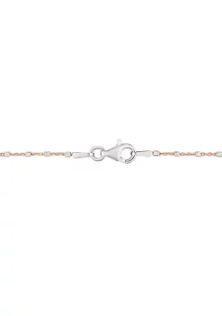 Cheapest ✔️ Two-Tone White Bead Chain Necklace in 18k Rose Gold Plated Sterling Silver, 20" by Belk & Co. 🌟 -DealsBelk & Co. Store Belk 30411