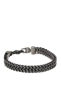 Brand new ⌛ Stainless Steel Curb Chain Bracelet with Black and Gold Ion Plating by Belk & Co. ❤️ -DealsBelk & Co. Store Belk 30416