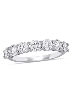 Deals ⌛ 1.75 ct. t.g.w. Lab Created Diamond Semi-Eternity Anniversary Band in 14K White Gold by Belk & Co. 😉