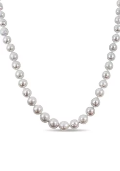 Outlet 🔥 9-11 Millimeter South Sea Cultured Pearl Strand Necklace with 14k Yellow Gold Clasp by Belk & Co. 👍