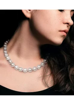 Outlet 🔥 9-11 Millimeter South Sea Cultured Pearl Strand Necklace with 14k Yellow Gold Clasp by Belk & Co. 👍 -DealsBelk & Co. Store Belk 30433