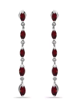 Buy 🔥 1.5 ct. t.w. Garnet Linear Drop Earrings, Sterling Silver by Belk & Co. 🌟 -DealsBelk & Co. Store Belk 3045