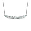 Cheap 😉 2 ct. t.w. Aquamarine and 1/7 ct. t.w. Diamond Bar Necklace in 14K White Gold by Belk & Co. ⌛