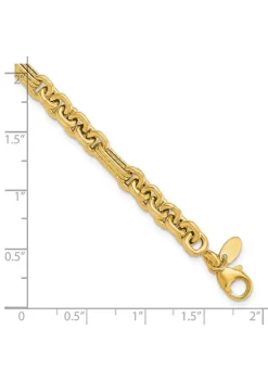 Best reviews of ✔️ 14K Yellow Gold Polished and Textured Fancy Link Bracelet by Belk & Co. 😀 -DealsBelk & Co. Store Belk 30460