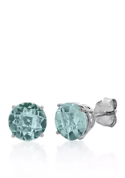 Outlet 👍 10k White Gold Aquamarine Stud Earrings by Belk & Co. 🔔 -DealsBelk & Co. Store Belk 30480