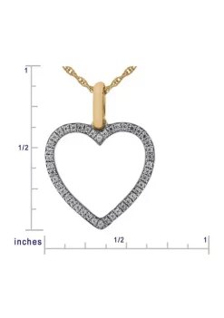 Brand new 🛒 1/6 ct. t.w. Diamond Heart Pendant Necklace in 10k Yellow Gold by Belk & Co. 🌟 -DealsBelk & Co. Store Belk 30488