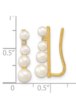 New ✨ 0.016 ct. t.w. Diamond and 3-5mm Freshwater Cultured Pearl Ear Climber Earrings in 14K Yellow Gold by Belk & Co. 👏 9 New ✨ 0.016 ct. t.w. Diamond and 3-5mm Freshwater Cultured Pearl Ear Climber Earrings in 14K Yellow Gold by Belk & Co. 👏 -DealsBelk & Co. Store Belk 30503