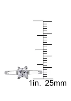 Coupon 😍 3/5 ct. t.w. Lab Created White Sapphire Solitaire Ring in 10K White Gold by Belk & Co. 🥰 -DealsBelk & Co. Store Belk 30508