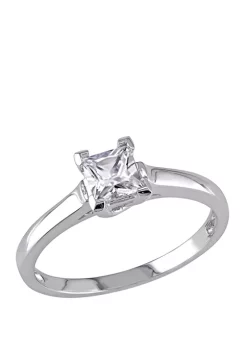 Coupon 😍 3/5 ct. t.w. Lab Created White Sapphire Solitaire Ring in 10K White Gold by Belk & Co. 🥰 -DealsBelk & Co. Store Belk 30510