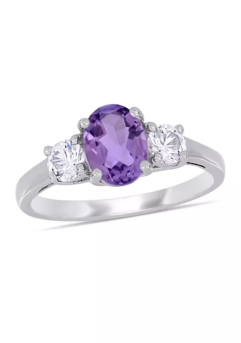 Discount ๐ฅ Oval Cut Amethyst and Created White Sapphire 3-Stone Ring in Sterling Silver by Belk & Co. โค๏ธ 6 Discount ๐ฅ Oval Cut Amethyst and Created White Sapphire 3-Stone Ring in Sterling Silver by Belk & Co. โค๏ธ - Image 6