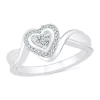Outlet ❤️ 1/10 ct. t.w. Diamond Sterling Silver Heart Ring by Belk & Co. ✨