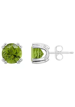 Outlet 😉 Sterling Silver 7mm Round Peridot Stud Earrings by Belk & Co. 🤩 -DealsBelk & Co. Store Belk 30529