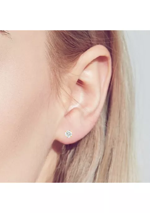 New 💯 1 ct. t.w. Lab Created Diamond IGI Certified Solitaire Stud Earrings in 14K Yellow Gold by Belk & Co. ⌛ 4 New 💯 1 ct. t.w. Lab Created Diamond IGI Certified Solitaire Stud Earrings in 14K Yellow Gold by Belk & Co. ⌛ - Image 4