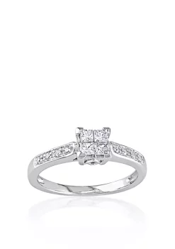 Flash Sale ✔️ 1/4 ct. t.w. Diamond Engagement Ring in 10k White Gold by Belk & Co. ✨ -DealsBelk & Co. Store Belk 30560